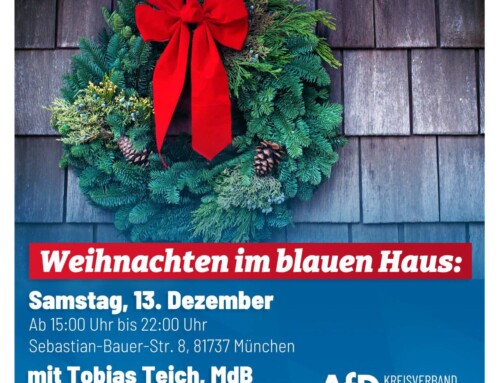 Weihnachtsfeier beim Blauen Haus am 13. Dezember ab 15 Uhr
