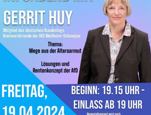 Infoabend mit Gerrit Huy, MdB, am 19.04.2024 in München